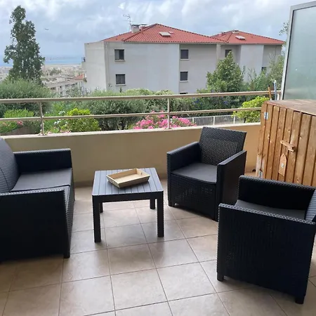 Charmant Studio Tout Confort, Climatise Avec Terrasse A Vue Mer 니스
